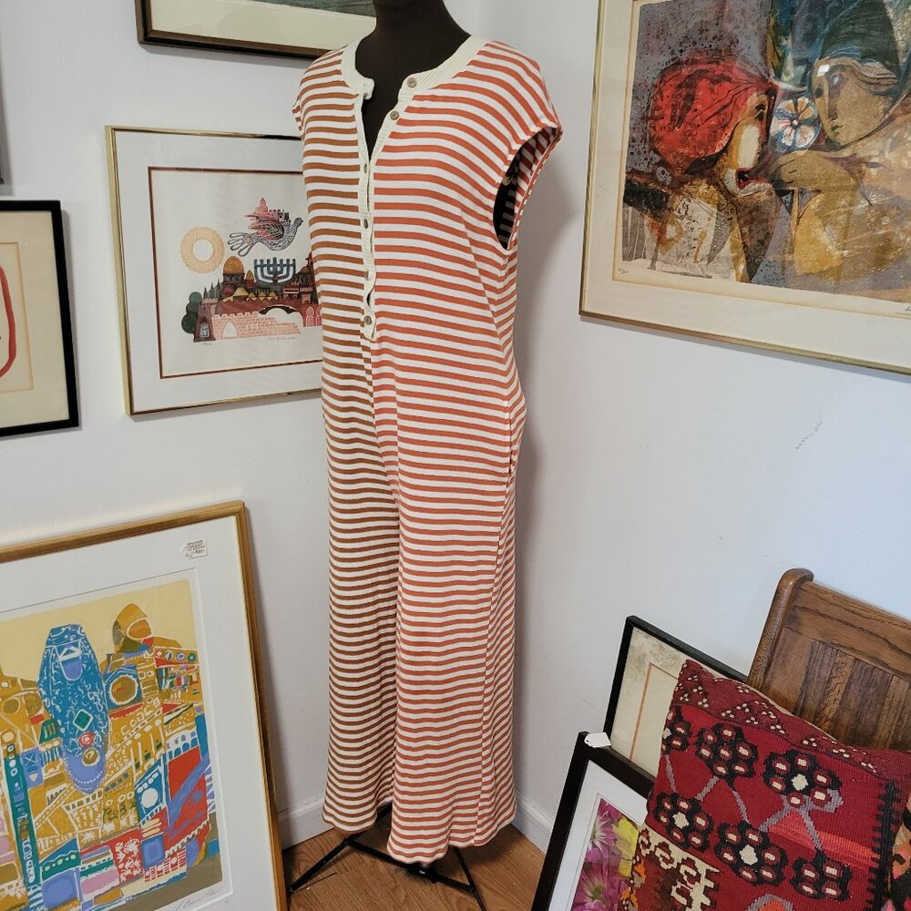 Super fun Knit Jersey Striped Jumpsuit XL